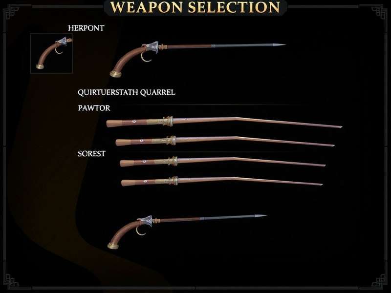 Resolute Quarterstaff Quarrel Weapon Selection